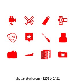 [IconsCount] photography vector set. With mascara, wave and camera photo icons in set