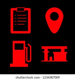 [IconsCount] price vector set. With price list, petrol station and gas station icons in set