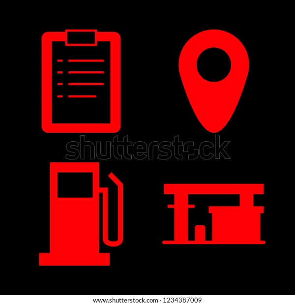 [IconsCount] price vector set. With price\
list, petrol station and gas station icons in\
set