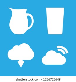 [IconsCount] purity vector set. With water glass, cloud and water icons in set