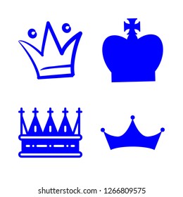 [IconsCount] queen vector set. With crown icons in set