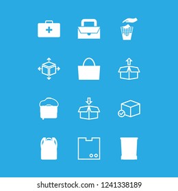 [IconsCount] recycle vector set. With bag, bin and package icons in set