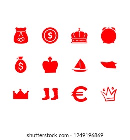 [IconsCount] rich vector set. With boat, diamond and money bag icons in set