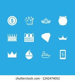 [IconsCount] rich vector set. With diamond, crown and yacht icons in set