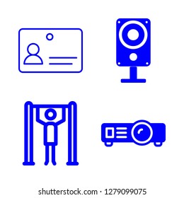 [IconsCount] seminar vector set. With id, training and speaker icons in set