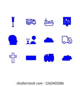 [IconsCount] sky vector set. With truck, ship and road icons in set