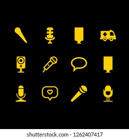 [IconsCount] speech vector set. With announcement, dialogue and chat icons in set
