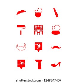 [IconsCount] stylish vector set. With shoes, washbasin and beach pin icons in set