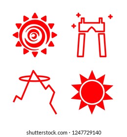 [IconsCount] sunbeam vector set. With sun and heaven icons in set