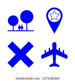 [IconsCount] sunlight vector set. With airplane, favourite location and park icons in set