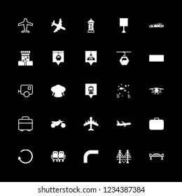 [IconsCount] travel vector set. With suitcase, case bag and gondola icon icons in set