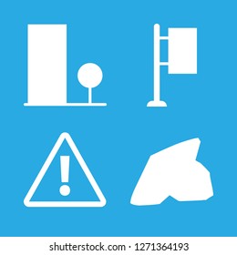 [IconsCount] wall vector set. With stone, warning sign and building icons in set