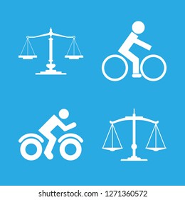 [IconsCount] weight vector set. With balance and cyclist icons in set