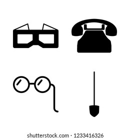 [IconsCount] woman vector set. With paddle, home phone and glasses icons in set