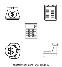 iconset coin hp graphic shop Icons analogue scales calculator clock wrist watch digital clock