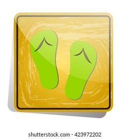 Icon-sign in Slippers are allowed