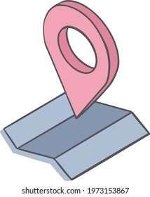 Icon-Symbol of geolocation or location
