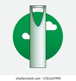 Icon/Symbol of the Kingdom Tower Center in Saudi Arabic. Isolated vector file.