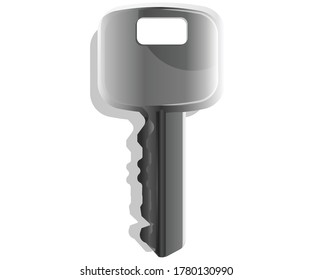 icon,symbol silver key  vector illustration