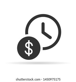 
Сlock icon.Time is money   icon. vector illustration isolated on white background