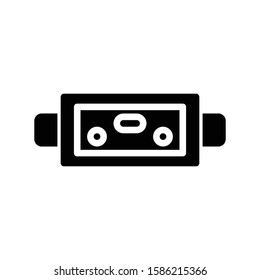 Iconvr glasses in glyph style. vector illustration and editable stroke. Isolated on white background.