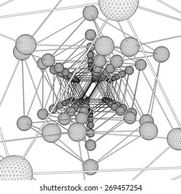 Icosahedron DNA Molecule Structure Vector 