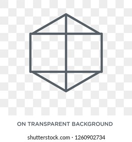 Icosahedron icon. Icosahedron design concept from Geometry collection. Simple element vector illustration on transparent background.