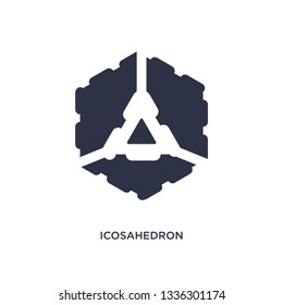 icosahedron isolated icon. Simple element illustration from geometry concept. icosahedron editable logo symbol design on white background. Can be use for web and mobile.