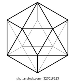 Icosahedron vector illustration