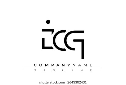 ICQ abstract letter design. Modern Business Logo Design With Abstract Typography and Contemporary Style