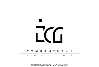 ICR abstract letter design. Modern Business Logo Design With Abstract Typography and Contemporary Style