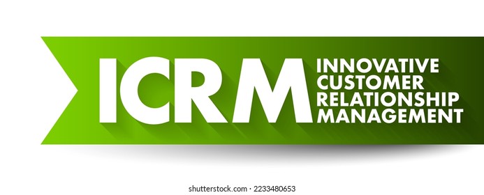 ICRM - Innovative Customer Relationship Management acronym, business concept background