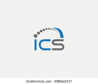 Plantilla de diseño de logotipo de letras ICS 
