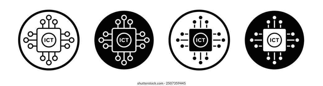 Icono de las TIC aislado en el fondo blanco