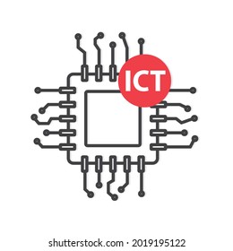 Concepto de TIC (Tecnología de la Información y las Comunicaciones) - ilustración vectorial