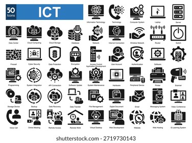   Paquete de iconos de las TIC (Tecnología de Información y Comunicación) colección 

