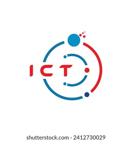 Diseño del logo de tecnología de letras TIC en fondo blanco. El concepto del logotipo de IT de la letra creativa de las iniciales de CT. Diseño de letras CT. 