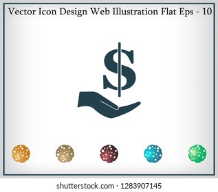 ictograph of money in hand