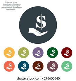 ictograph of money in hand