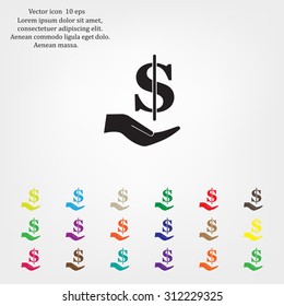 ictograph of money in hand