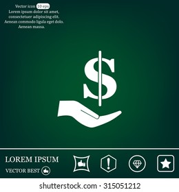 ictograph of money in hand