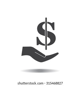 ictograph of money in hand