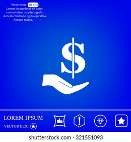 ictograph of money in hand