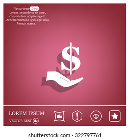 ictograph of money in hand