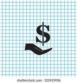 ictograph of money in hand