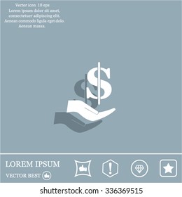 ictograph of money in hand