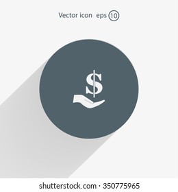 ictograph of money in hand