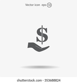 ictograph of money in hand