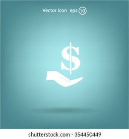 ictograph of money in hand