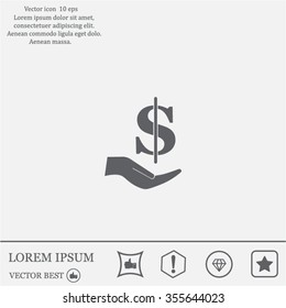 ictograph of money in hand